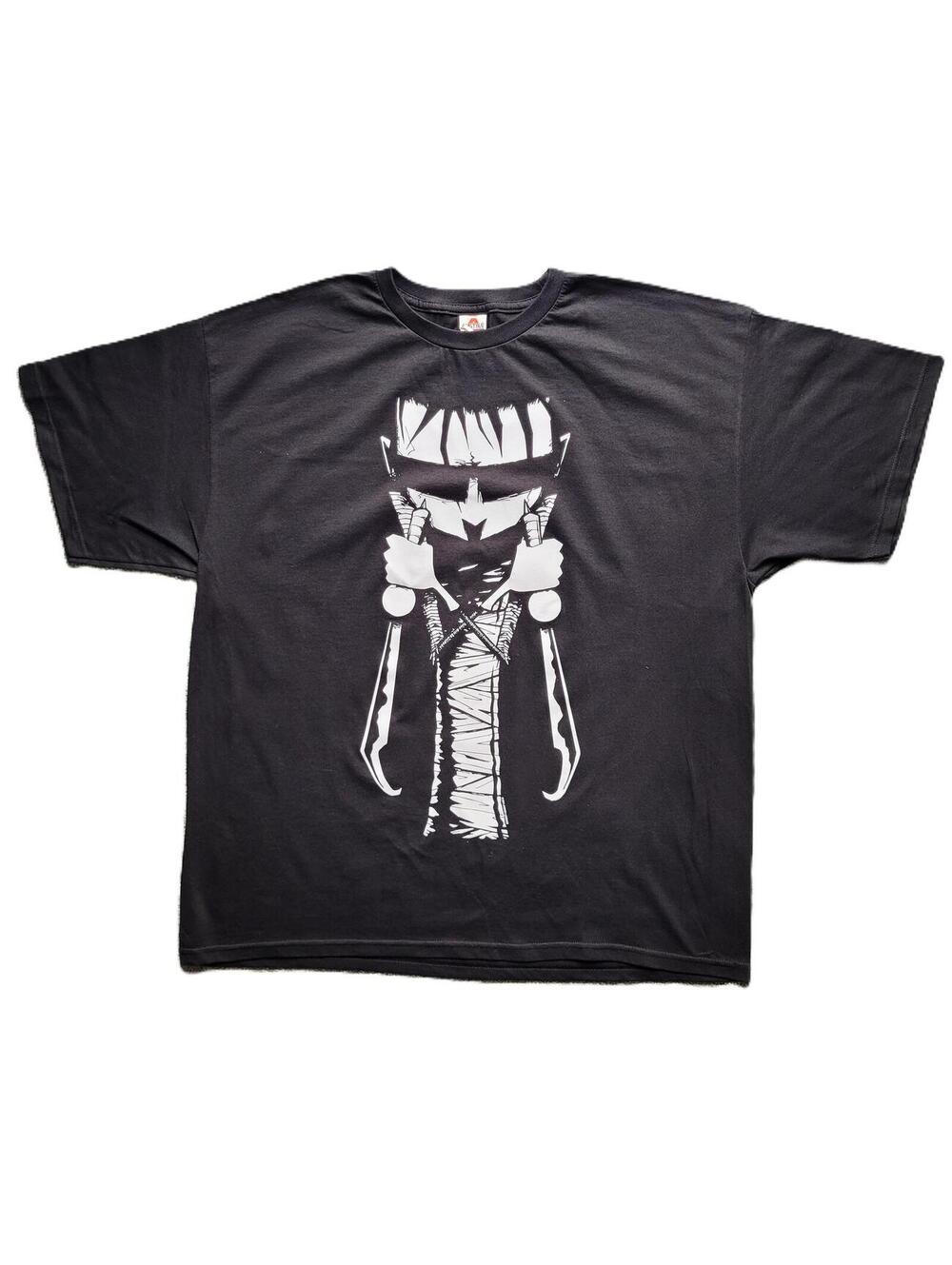 Anime Samurai Ninja Graphic T-Shirt Men’s 2XL Black